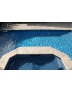 pool coping, treads, porcelain pavers